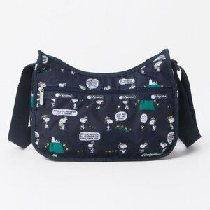 Lesportsac Peanuts Snoopy Woodstock Camping Hobo Bag